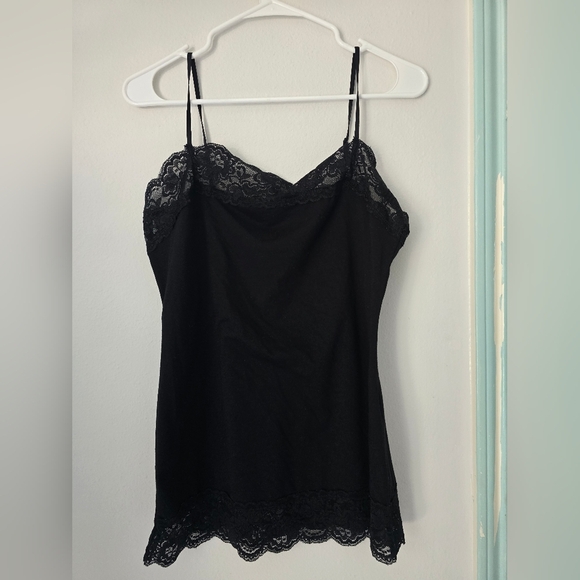 🩷🩷Elegant Black Lace Trim Women's Top NO SIZE - Picture 5 of 8